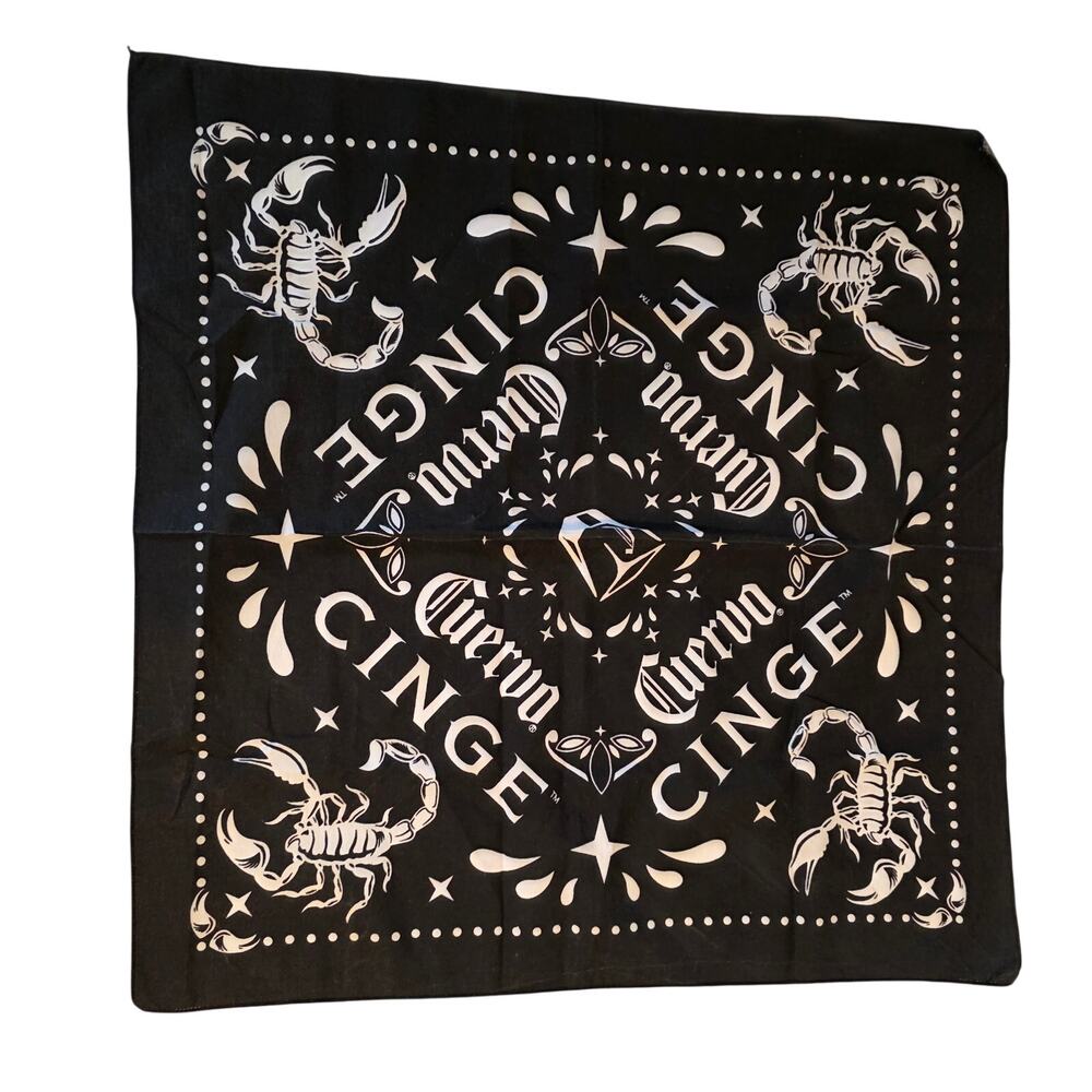 Cuervo Cinge Scorpion Bandana Black and White Tequila Promotional